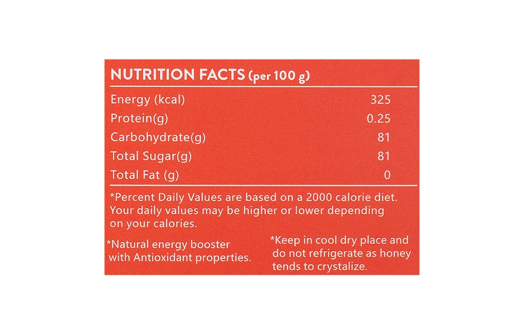 Vanantara Organic Honey    Box  375 grams